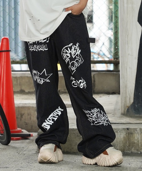 unisex】グラフィティ ワイドバギーパンツ / Graffiti Wide Baggy
