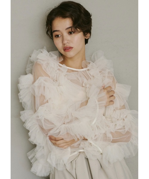 NOTREemor（ノートルエモア）の「tulle veil tops（シャツ/ブラウス