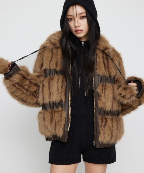POMPOM FAUX ファージャケット（その他アウター）｜LAGUA GEM