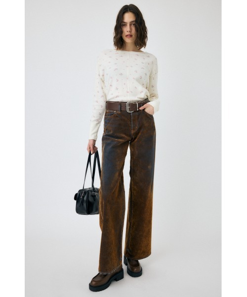 MOUSSY（マウジー）の「VELVET DENIM BAGGY（デニムパンツ）」 - WEAR