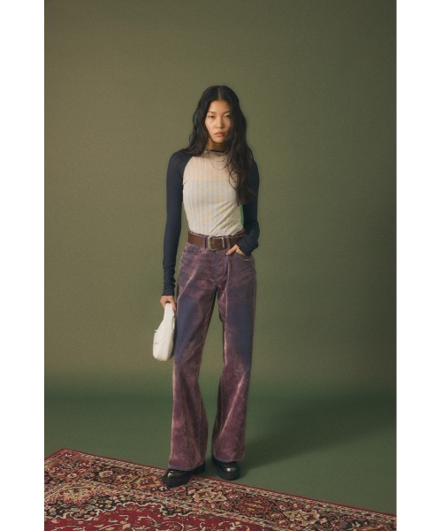 MOUSSY（マウジー）の「VELVET DENIM BAGGY（デニムパンツ）」 - WEAR