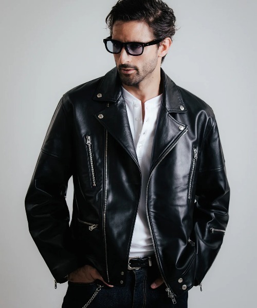 CRIMIE/クライミー/W BIKER SPANISH LAMB LEATHER JACKET/Wライダース