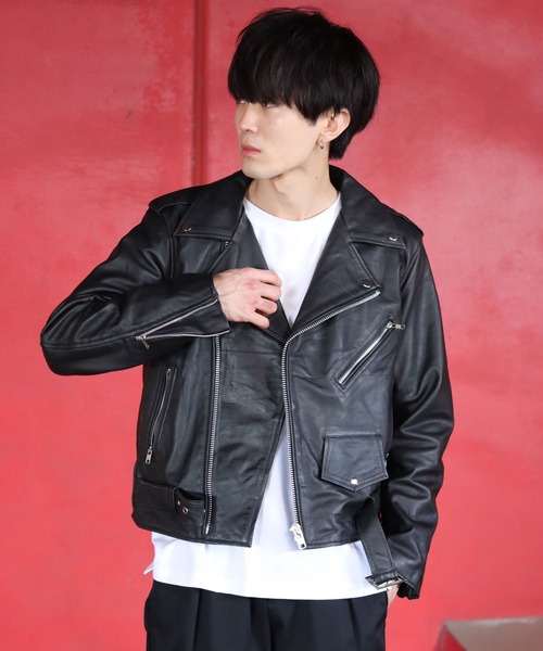 セール】Real leather Cowhide Double riders/牛革製ダブルライダース