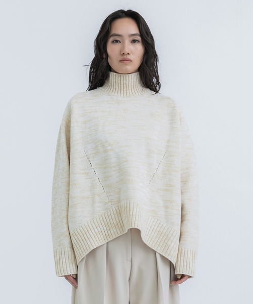 CINOH/チノ】《STUDIOUS別注》WOOL OVERSIZE HI NECK KNIT/ウール