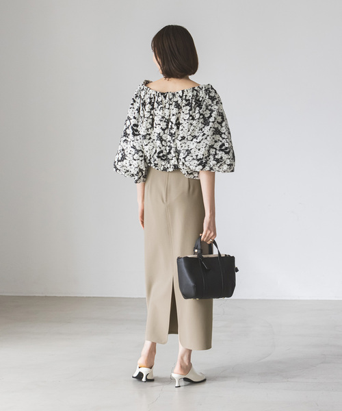 Noble（ノーブル）の「《追加》ジャージーライクカラータイトスカート