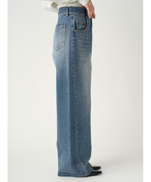 FRAY I.D（フレイアイディー）の「ハイウエストワイドデニムパンツ