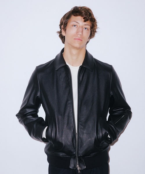 SOPHNET.（ソフネット）の「LEATHER ZIP JACKET（ブルゾン）」 - WEAR
