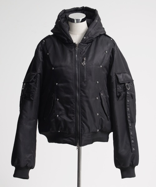 セール】『REFLEM/レフレム』スタッズ付きナイロンN2Bジャケット