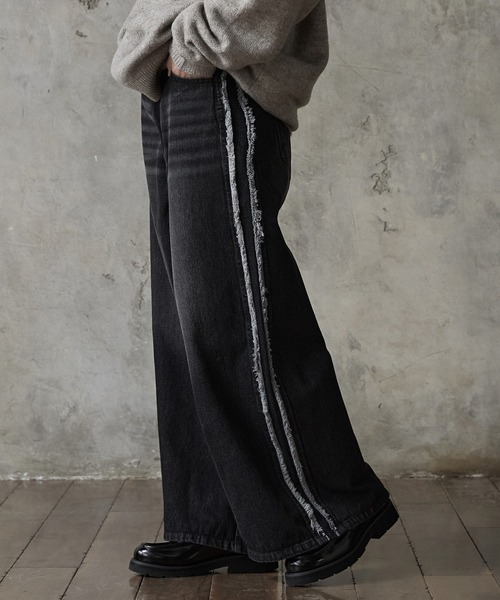 RUUBON】fringe flare denim pants / フリンジフレアデニムパンツ