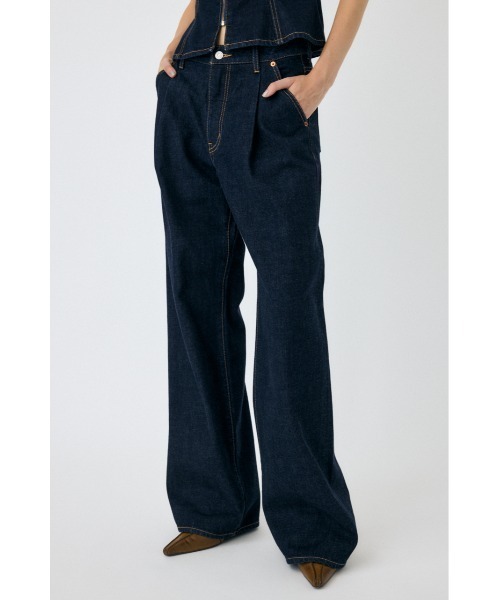 セットアップ対応】TUCK WIDE STRAIGHT（デニムパンツ）｜MOUSSY