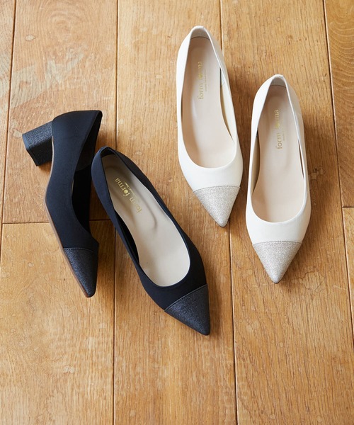 フォーマル 結婚式 ポインテッドトゥ ラメパンプス | formformaの公式