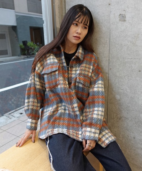 CORNERS（コーナーズ）の「シャギーチェックシャツジャケット