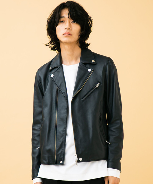 STUDIOUS（ステュディオス）の「【STUDIOUS】ラムレザーダブル