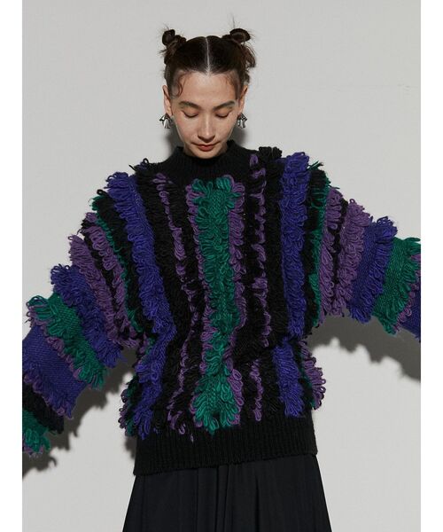 UN3D.（アンスリード）の「マルチカラーループニット（ニット/セーター