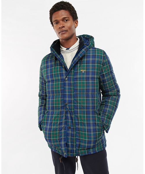 Barbour（バブアー）の「チェック柄中綿フード付きジャケット（ダウン