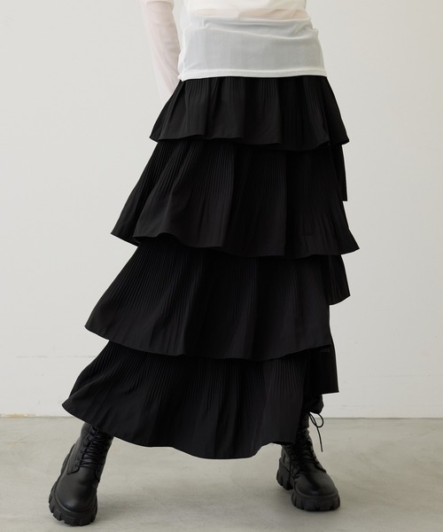 イレギュラーデザインティアードスカート（スカート）｜SEN TOKYO