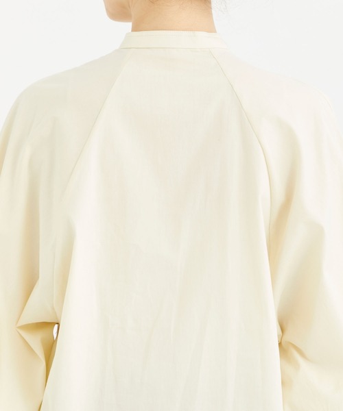 SATORU SASAKI/サトルササキ】NO-COLLER RAGLAN-SLEEVE SHIRT COTTON