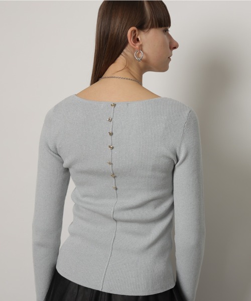 CADUNE（カデュネ）の「スパンコールハート釦ニット（ニット/セーター