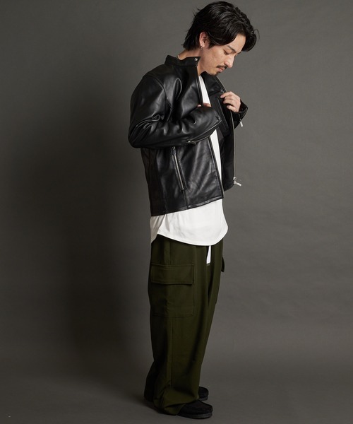 JACKROSE（ジャックローズ）の「JE LAMB LEATHER SINGLE RIDERS JE