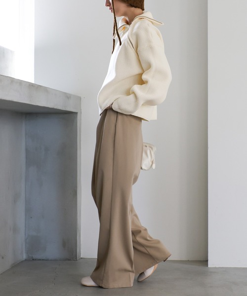 セール】アシメジップニットトップス（ニット/セーター）｜select MOCA