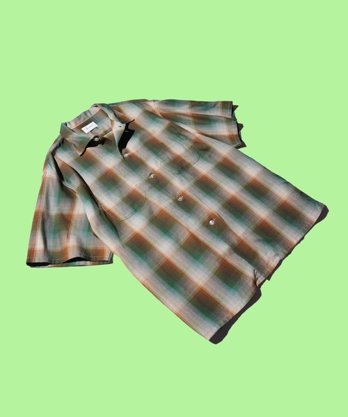 TOWNCRAFT / 60S OMBRE PLAID RAYON S/S SHIRT MADE IN JAPAN オンブレ