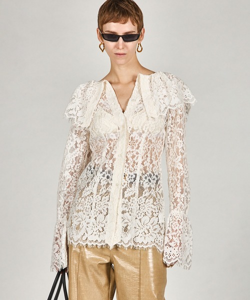 Pre-Order】スカラップレースブラウス / Scallop Lace Blouse（シャツ