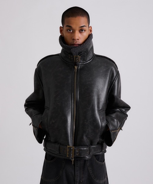 ANDER HUNK（アンダーハンク）の「Faded Fake Mouton Jacket/フェイ