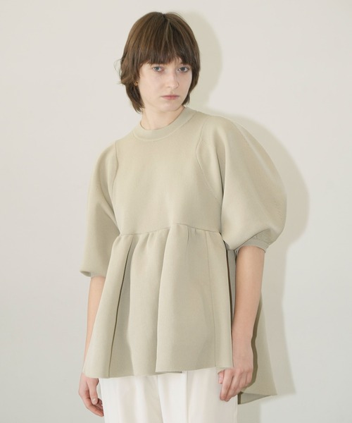 CLANE（クラネ）の「BALLOON SLEEVE GATHER KNIT TOPS（ニット