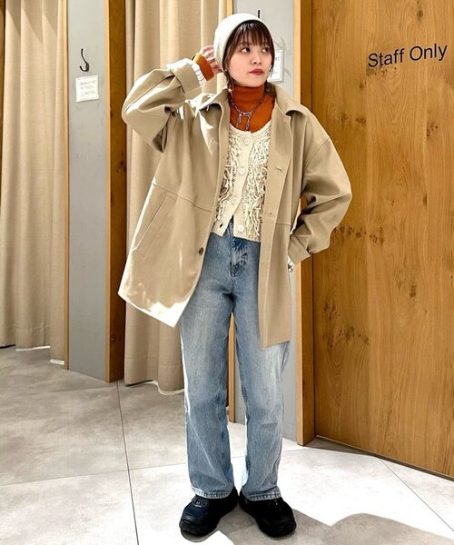 セール】【新色追加！/ユニセックス】フェイクスエードショートコート