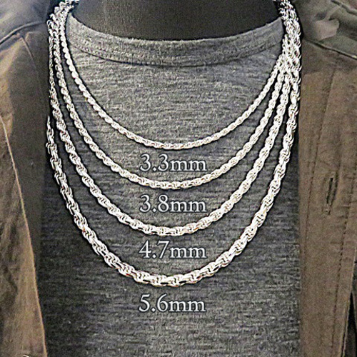 ハワイアンジュエリー ネックレス シルバー925 3.3mm 40cmカット