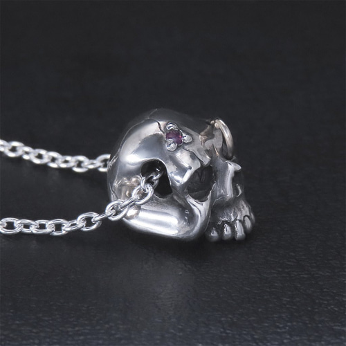 スカルネックレス シルバー925 【刻印無料】 スカル 骸骨 ドクロ 髑髏