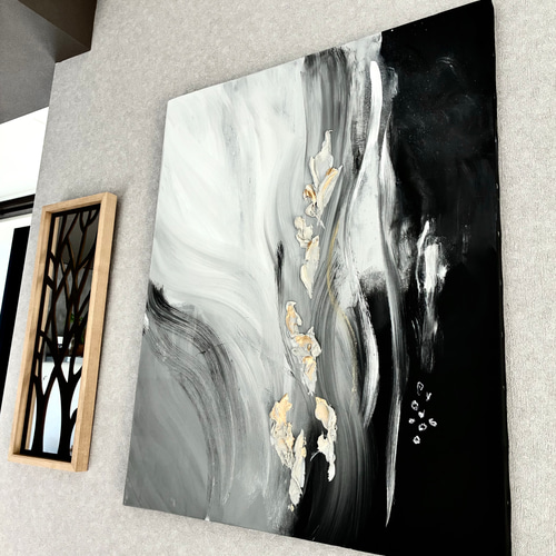 現代アート 80×65㎝ 2枚セット モダン 絵画 抽象画 アートパネル