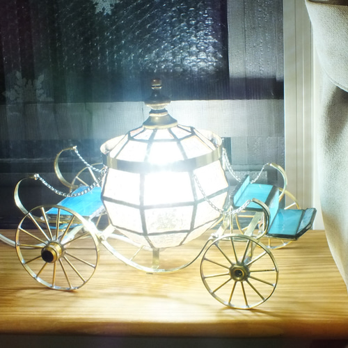 シンデレラのカボチャの馬車；クリスタル－5 LEDランプ ○395