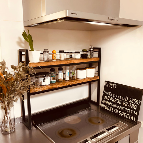 アイアンラック スパイスラック 調味料ラック ハンドメイド 棚