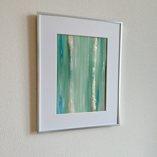 FOREST - アート 綺麗 抽象画 絵画 フレーム 額縁 ゴールド 緑