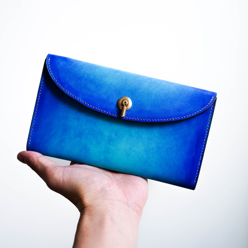 flap long wallet [ ブルーグラデーション ] 夜空 フラップロング