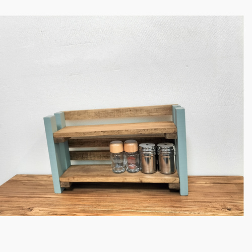 送料込み】調味料ラック スパイスラック ピスタチオグリーン 2段