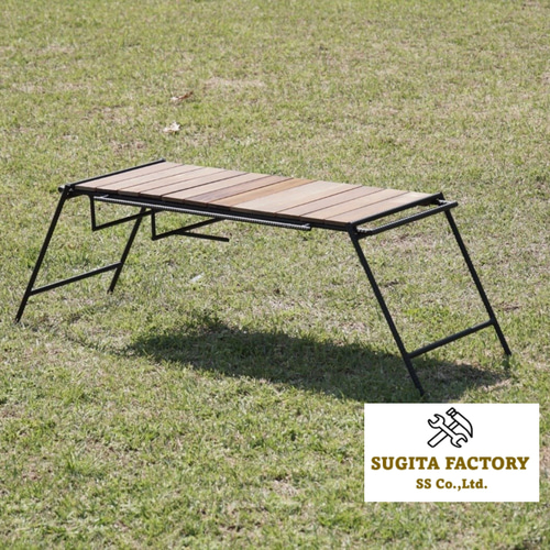 檜無垢材 タフまる対応アイアンテーブル アイアンレッグ 天板付