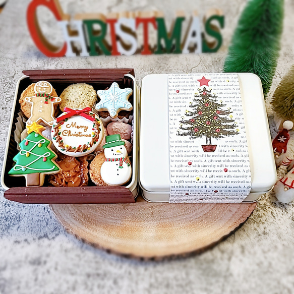 豪華なX'masクッキー缶【creema限定クリスマス2025】 クッキー CAN