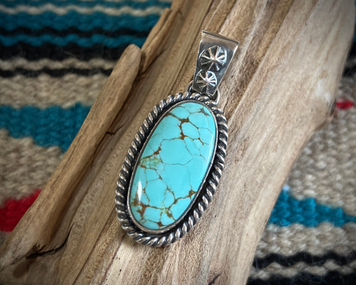 ナンバーエイト ターコイズ トルコ石 シルバー ネックレス ペンダント