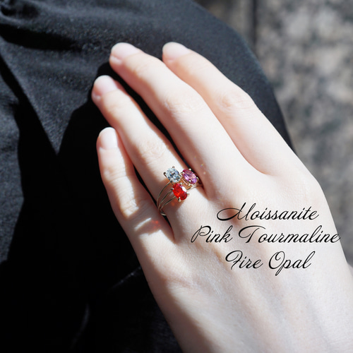 K10モアッサナイト/モアサナイトのオーバルカットリング ～Terra 指輪