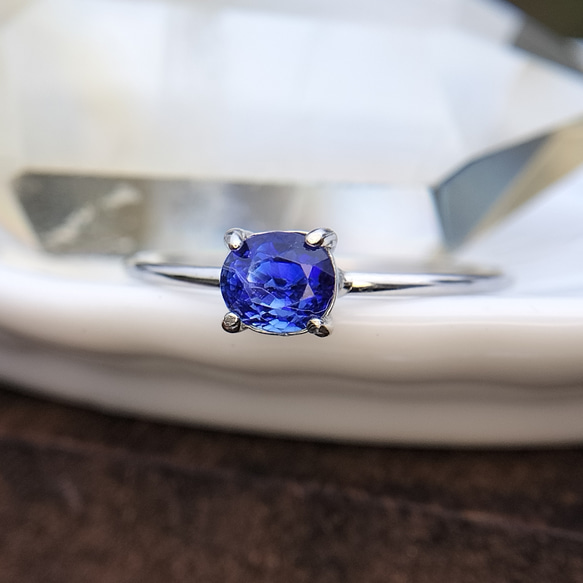 高品質な天然ブルーサファイアのsilver925リング 9号 シルバーリング