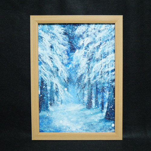 油絵 絵画 【森の冬】 絵画 HR 通販 16987848｜Creema(クリーマ