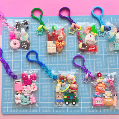 NO.183B 50個 キャンディバッグ キーホルダー 星 ゆめかわ チャーム