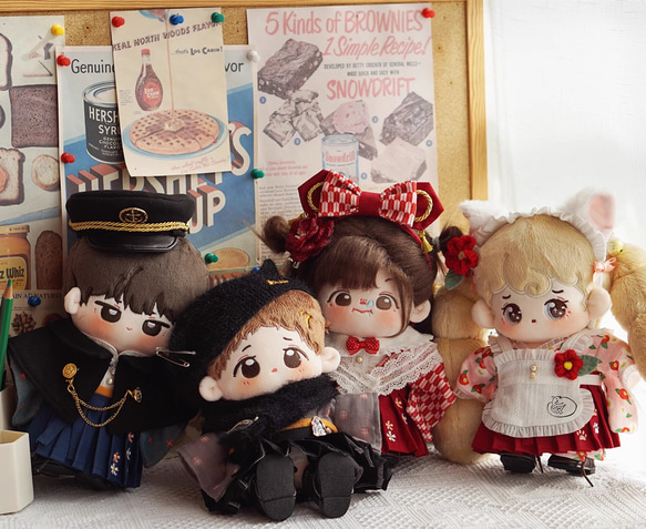 20cm着せ替えぬいぐるみ服 大正ロマンスセット 4種類 着せ替え