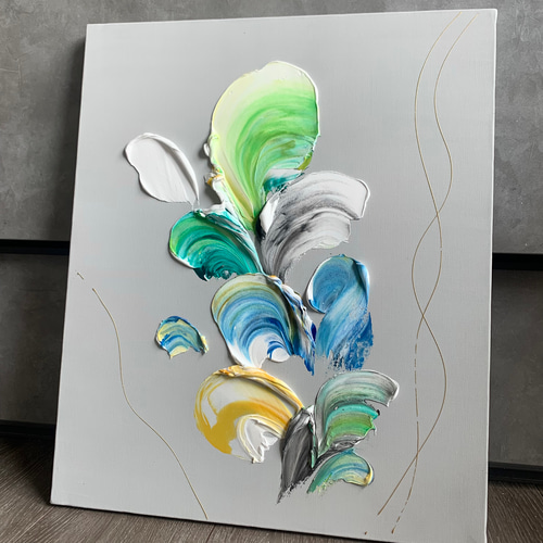 現代アート 45.5×38㎝ 大きめ テクスチャーアート モダン アートパネル