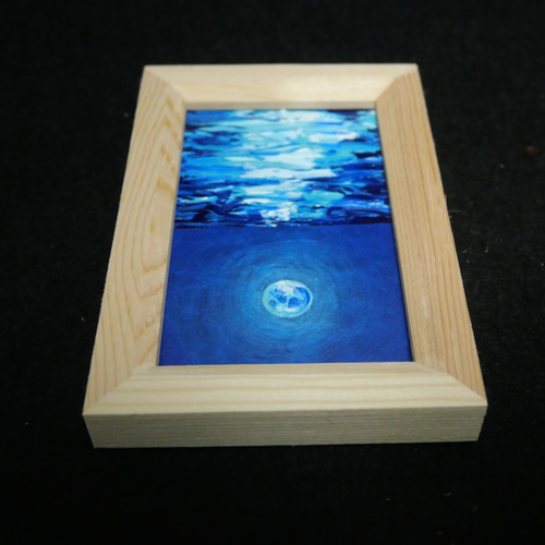 油絵 油彩 油彩画 絵 絵画 ミニ絵画【スーパーブルームーン】 絵画