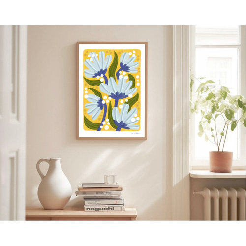 北欧 風 インテリア アート ポスター【 Pastel cosmos 】02 :/135 / 花