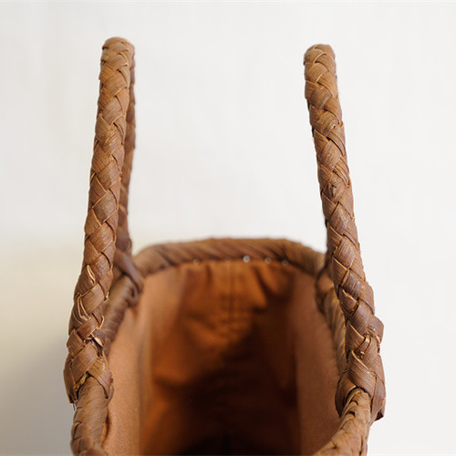 乱れ編み 山葡萄 かご 籠 バッグ 一番皮 中布と内ポケット付き かご