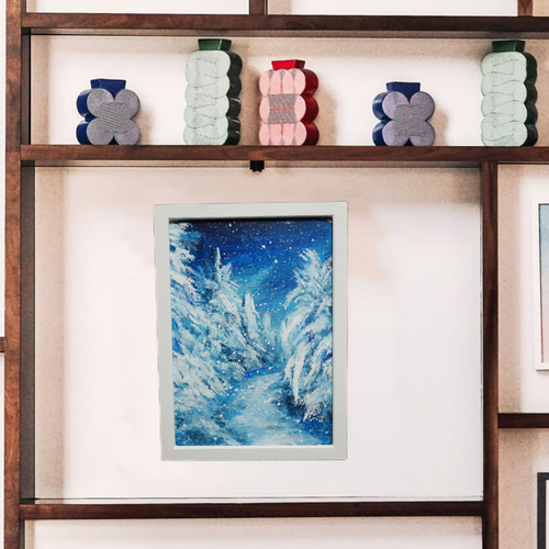 油絵 油彩 油彩画 絵画 【冬景色】 絵画 HR 通販 17039803｜Creema